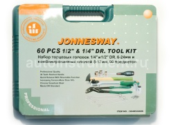 Набор инструмента Jonnesway SO4H52460S (60 предметов) 1/4" 6-13мм. 1/2" 12-24мм.