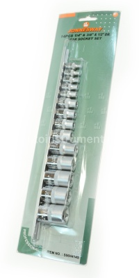 Набор головок Jonnesway 3/8"-1-1/8" 12гр. на рельсе S05H4213S