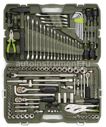 Набор головок 1/4", 3/8", 1/2" с инструментом, 147 предметов Дело Техники 620847