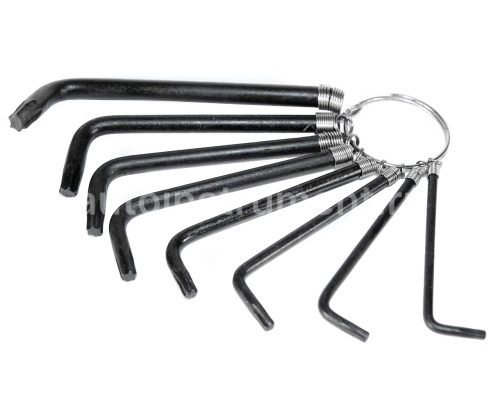 Набор ключей TORX 8 шт. Т10-Т50 ТЕХМАШ Г-образных на кольце 13131