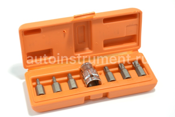 Набор бит (вставок) 7 пр. TORX Т20-Т50 30мм. АВТОДЕЛО 40642