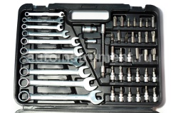 Набор инструмента АВТОДЕЛО 39883 (88 предметов) 1/2",1/4" пласт.кейс