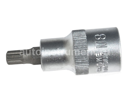 Головка торцевая со вставкой SPLINE М8 1/2" АВТОДЕЛО L=55mm 39508
