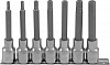 Набор головок HEX 7 пр. OMBRA 1/2" H 4-H10 (планка) L=100 мм.