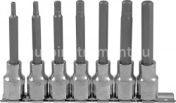 Набор головок HEX 7 пр. OMBRA 1/2" H 4-H10 (планка) L=100 мм.