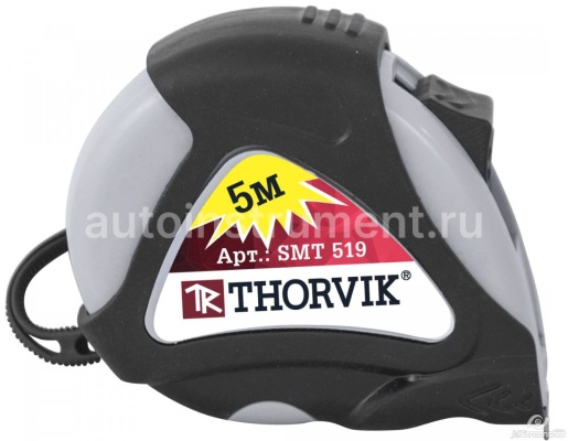 Рулетка 5м в обрезиненном корпусе 5м THORVIK SMT519