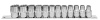 Набор торцевых головок 1/2"DR 12-гранных 12 пр. (на планке) ROCK FORCE RF-4121-9