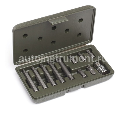 Набор вставок 3/8" SPLINE (M5,M6,M8,M10,M12), L-75 мм, 11 пр. ДЕЛО ТЕХНИКИ 626791