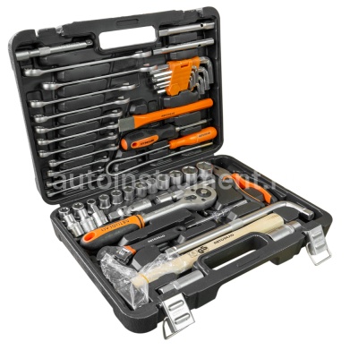 Набор инструмента АВТОДЕЛО 39951 (51 предмет) 1/2",1/4" пласт.кейс