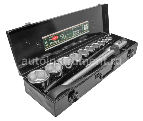 Набор торцевых головок 3/4"DR 6-гр 22-50мм 14 пр.(метал. кейс) ROCK FORCE RF-6141-5