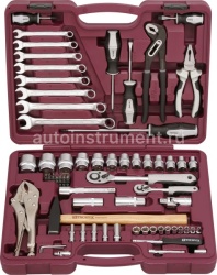 Набор инструмента THORVIK UTS0072 (72 предмета) 1/4",1/2" 6 гр. пласт.кейс