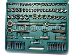 Набор инструмента Jonnesway S05H48107S (107 предметов) 1/4,3/8,1/2" 5/32"-15/16" 4-22мм.