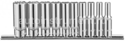 Набор головок 10 пр. OMBRA 1/4" 3/16”-9/16”, 12 гр на держателе.