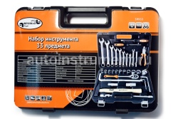 Набор инструмента АВТОДЕЛО 39933 (33 предметов) 1/2" пласт.кейс