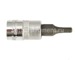 Головка торцевая со вставкой HEX Н3 1/4" Jonnesway L=37мм.
