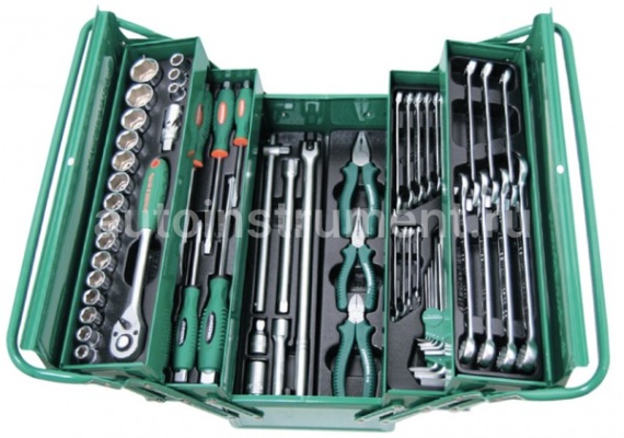 Набор инструмента Jonnesway C-3DH262 (62 предмета) 1/2" 10-32мм.+ключи 6-22 мм.(инст. ящик)