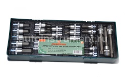 Ложемент - набор головок 27 пр. Jonnesway со вставками 1/2" 3/8" S06H427SТ(SP)