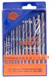 свёрла по металлу 13 шт. (2,0 - 8,0 мм ) пл/ф ТЕХМАШ 13735