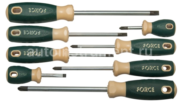 Набор отвёрток 8пр. SL 5,6x2,8.PH 1,PH 2x2,PH 3 ROCK FORCE RF-2084