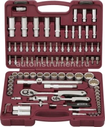 Набор инструмента THORVIK UTS0094/12 (94 предмета) 1/4",1/2" 12 гр. пласт.кейс