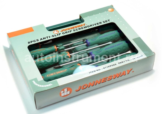 Набор отвёрток 8 шт. Jonnesway в чемоданчике D71PР08S
