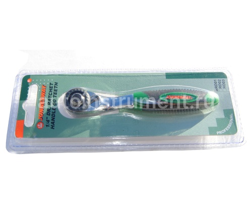 Трещоточная рукоятка мини 1/4 DR,60 зубцов для вставок 1/4" Jonnesway RD01