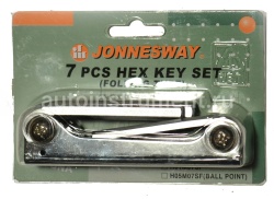 Набор шестигранников 7 шт. Jonnesway 2,5-10мм. в ключнице H01M07SF