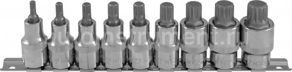 Набор головок SPLINE 9 пр. OMBRA 1/2" M 5-M18 (планка)