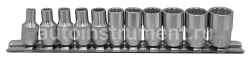 Набор торцевых головок и насадок 1/4"DR 12-гранных 11 пр. ROCK FORCE RF-2111-9