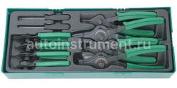 Набор щипцов для стопорных колец 10 пр. (ложемент)Jonnesway AG010150SP