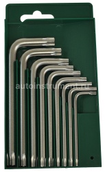 Набор ключей TORX 9 шт. Т10-Т50 Jonnesway Г-образных с центр. отв. H08MTP09S