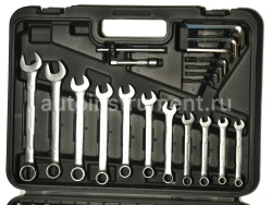 Набор инструмента АВТОДЕЛО 39877 (77 предметов) 1/2",1/4" пласт.кейс