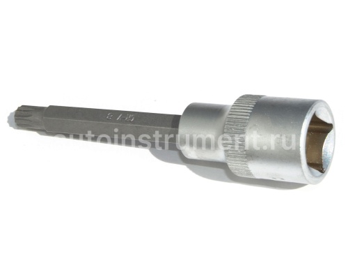 Головка торцевая со вставкой SPLINE М8 1/2" АВТОДЕЛО L=100mm 39608