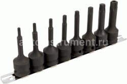 Набор головок 8 пр. АВТОДЕЛО 1/2" TORX Т25-Т60 L=78mm ударных планка 40180