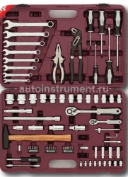 Набор инструмента THORVIK UTS0077/12 (77 предметов) 1/4",1/2" 12 гр. пласт.кейс