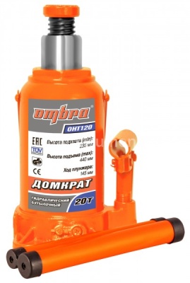 Домкрат гидравлический 20 т. OMBRA 235-440 мм.