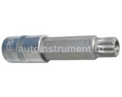 Головка торцевая со вставкой SPLINE М16 с отверстием 1/2" АВТОДЕЛО L=100mm 39616