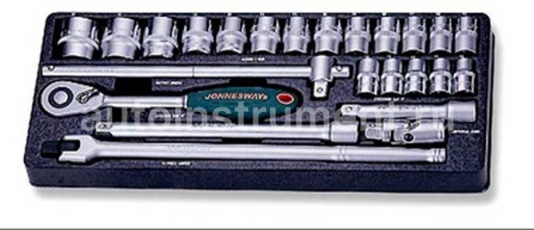 Ложемент - набор головок 24 пр. Jonnesway 1/2" 10-32мм. S04H4524ST