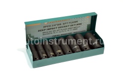 Набор головок 8 пр. Jonnesway 3/8" 10-19мм. удар. удлин. S03AD3108S