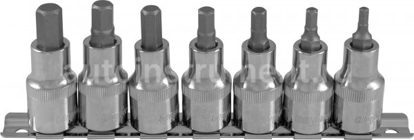 Набор головок HEX 7 пр. OMBRA 1/2" H 4-H10 (планка)