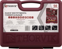 Набор инструмента THORVIK UTS0056 (56 предметов) 1/4",1/2" 6 гр. пласт.кейс