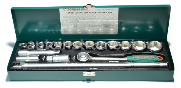 Набор головок 19 пр. Jonnesway 1/2" 10-32мм. S04H419S