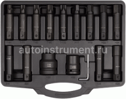 Набор вставок ударных 16 пр. 3/4"&1" АВТОДЕЛО кейс 39916