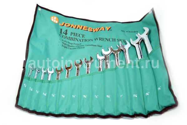 Набор ключей комбинированных 14 шт. Jonnesway 3/8"-1-1/4" W26414S