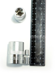 Набор головок Jonnesway 3/8"-1-1/8" 12гр. на рельсе S05H4213S