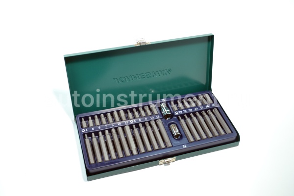 Набор бит (вставок) 40 пр. TORX, SPLINE, HEX Jonnesway S29H4140S