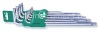 Набор ключей TORX 10 шт. Т9-Т50 Jonnesway Г-образных Extra Long с центр. отв. H08S110S