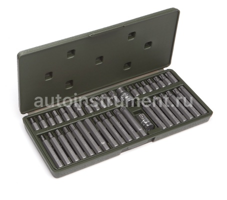 Набор вставок разнопрофильных 40 пр.(шестигранные, TORX, SPLINE) 3/8", дл.30 мм и 75 мм ДЕЛО ТЕХНИКИ 626940