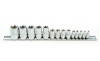 Набор головок Jonnesway 3/8"-1-1/8" 12гр. на рельсе S05H4213S