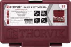 Набор инструмента THORVIK UTS0038 (38 предметов) 1/4" 6 гр. пласт.кейс